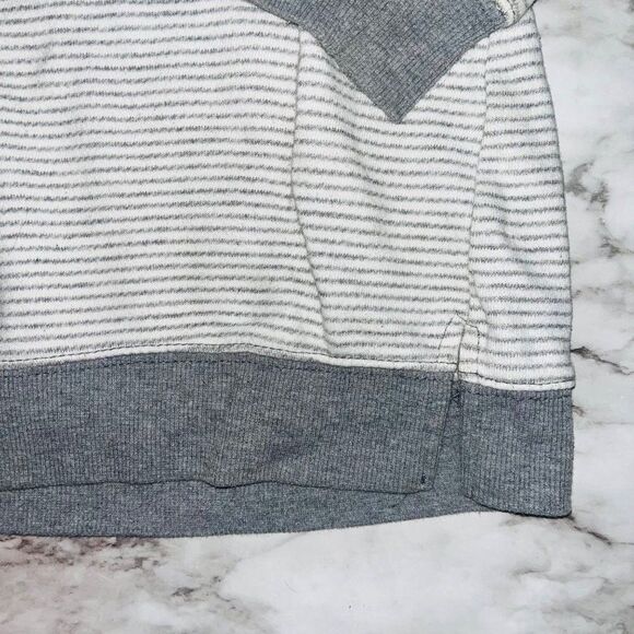 Maurices | Long Sleeve Sweater Striped | White/Grey | Womens | M - Picture 4 of 6
